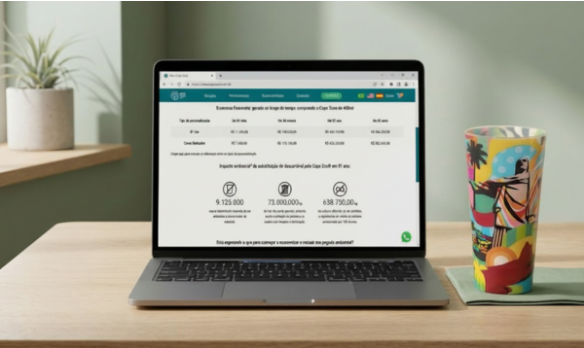 Calculadora de impacto: o guia prático para transformar o copo personalizado em dado de ESG, mídia de marca e prestação de contas